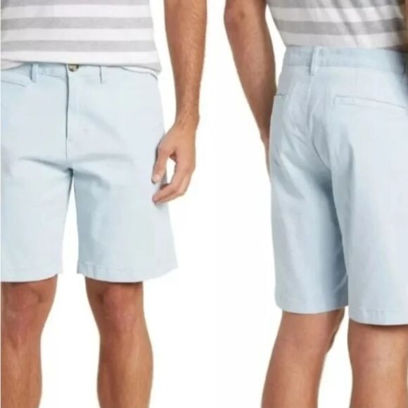 14th‎ & Union Wallin Stretch Twill Chino Shorts Blue Skyway 32 - Picture 1 of 4